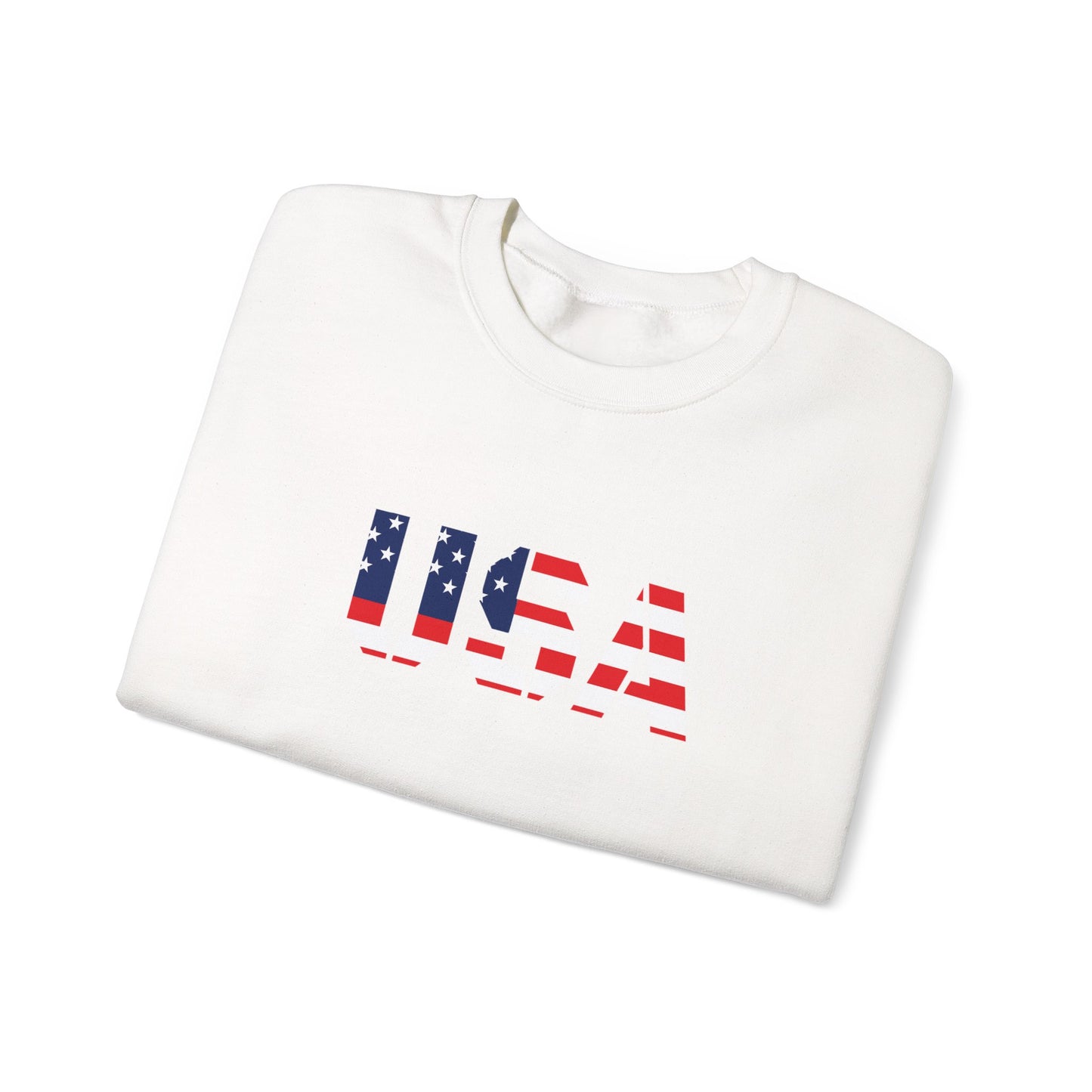 USA Flag Unisex Crewneck Sweatshirt, Cozy Apparel, Casual Wear, Independence Day Gift, Americana Style