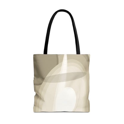 Neutral Abstract Light Beam Tote Bag | Minimalist Geometric Pattern
