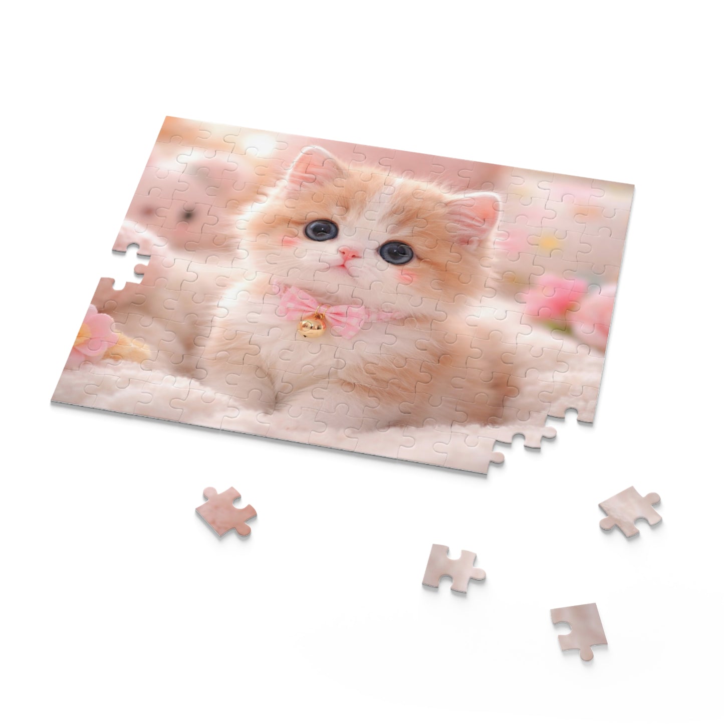 Cute Kitten with Pink Bow Puzzle