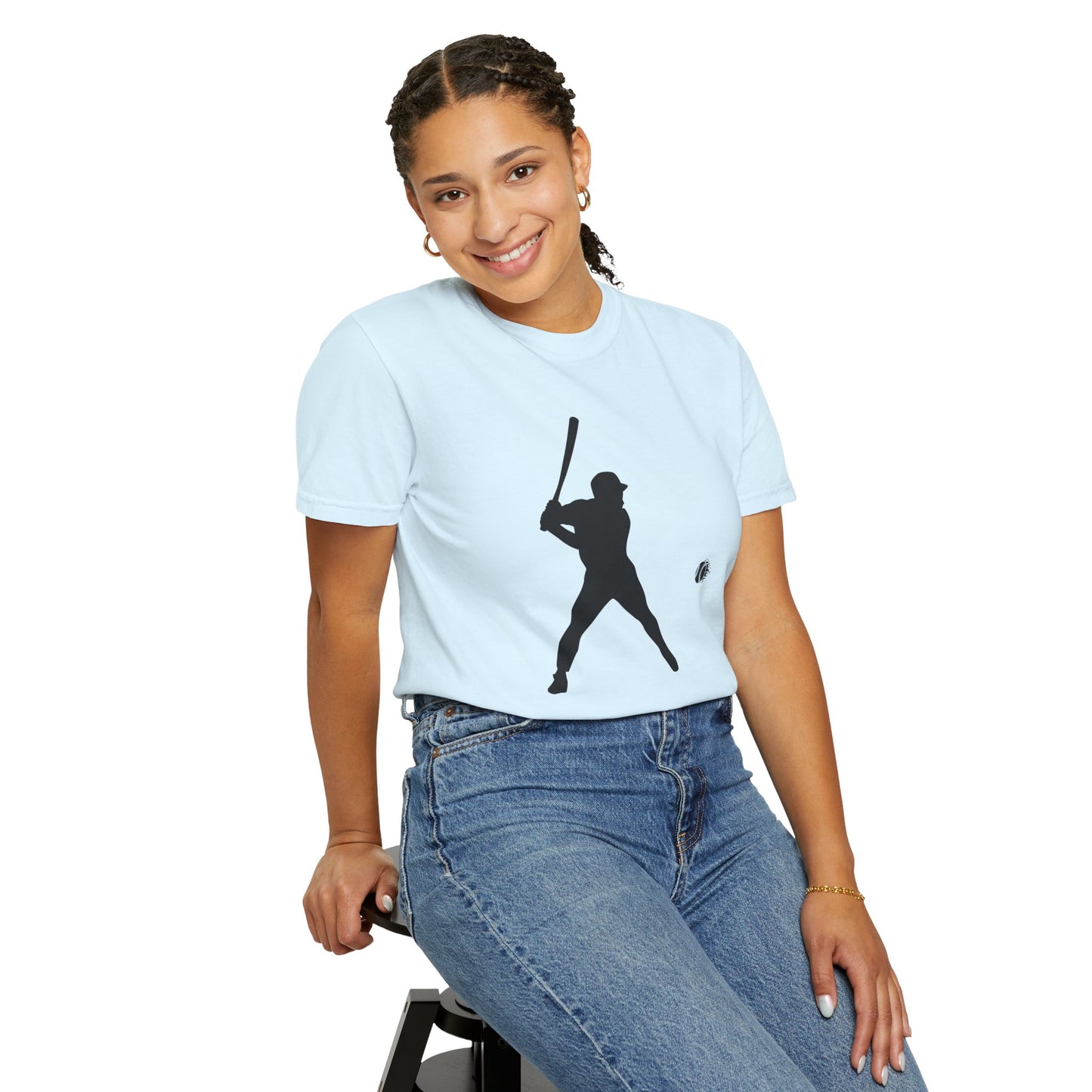Unisex Baseball Silhouette Tee, Casual Wear, Sports Fan Apparel, Gift for Athletes, Summer Outing Outfit, Soft Cotton Shirt
