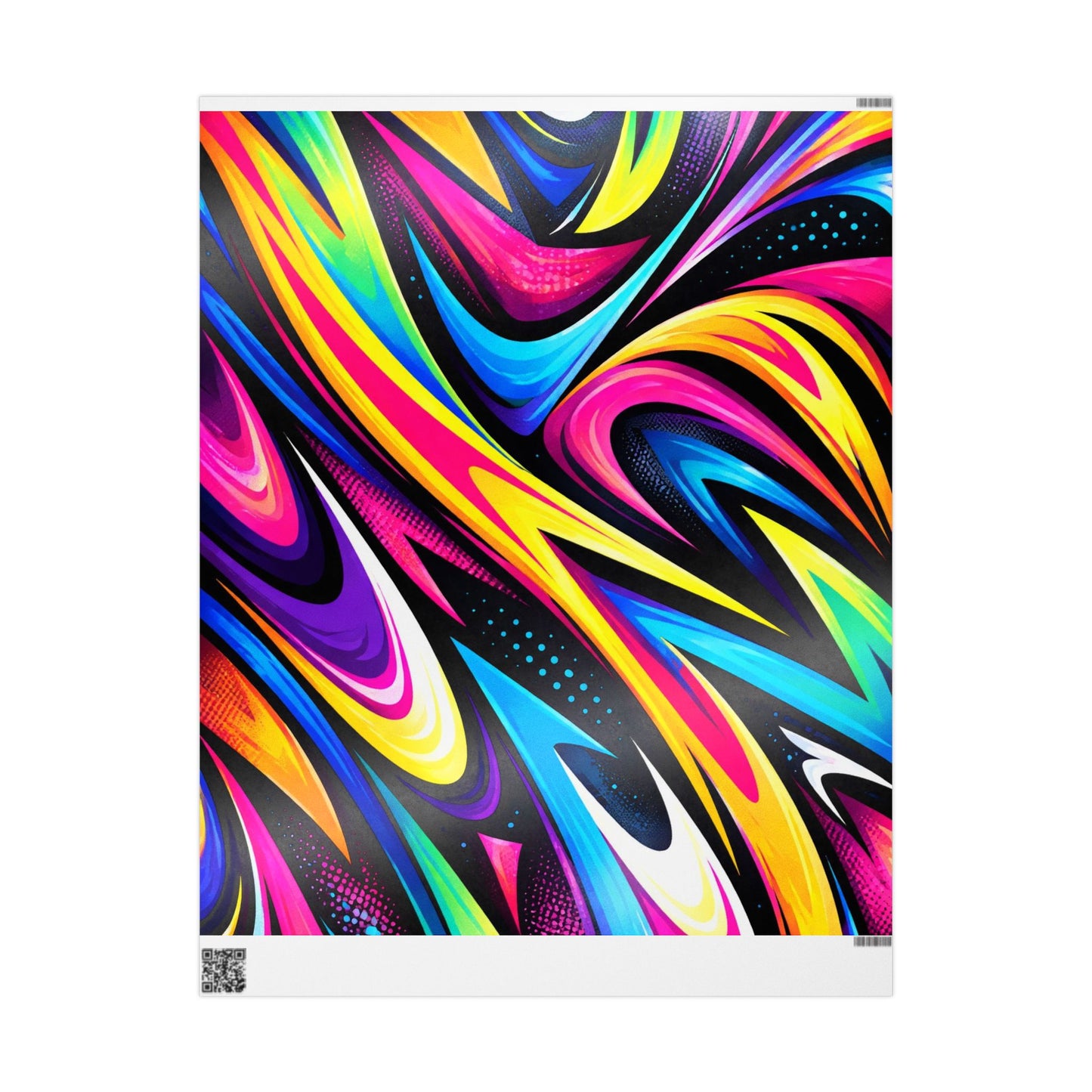 Vibrant Rainbow Swirl Wrapping Paper Roll — Abstract Colorful Gift Wrap