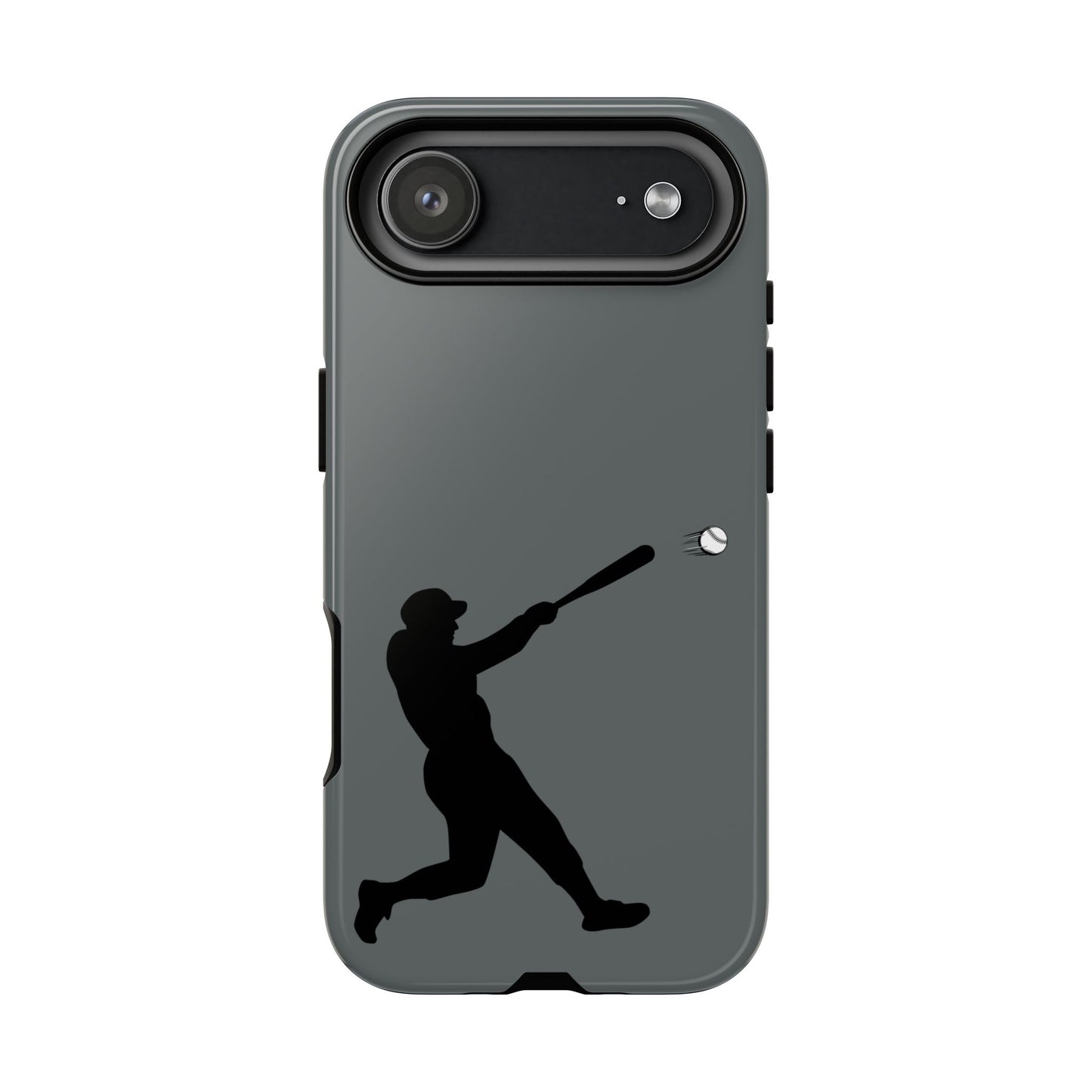 Printify baseball batter phone case, tough protective smartphone cover featuring a baseball-themed design for fans.