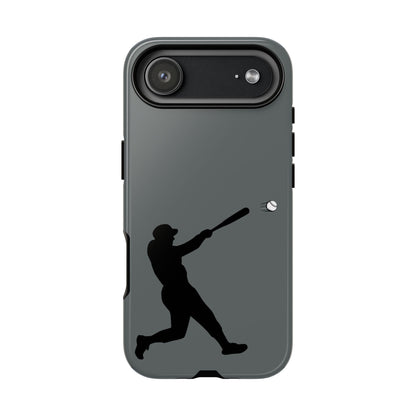 Printify baseball batter phone case, tough protective smartphone cover featuring a baseball-themed design for fans.