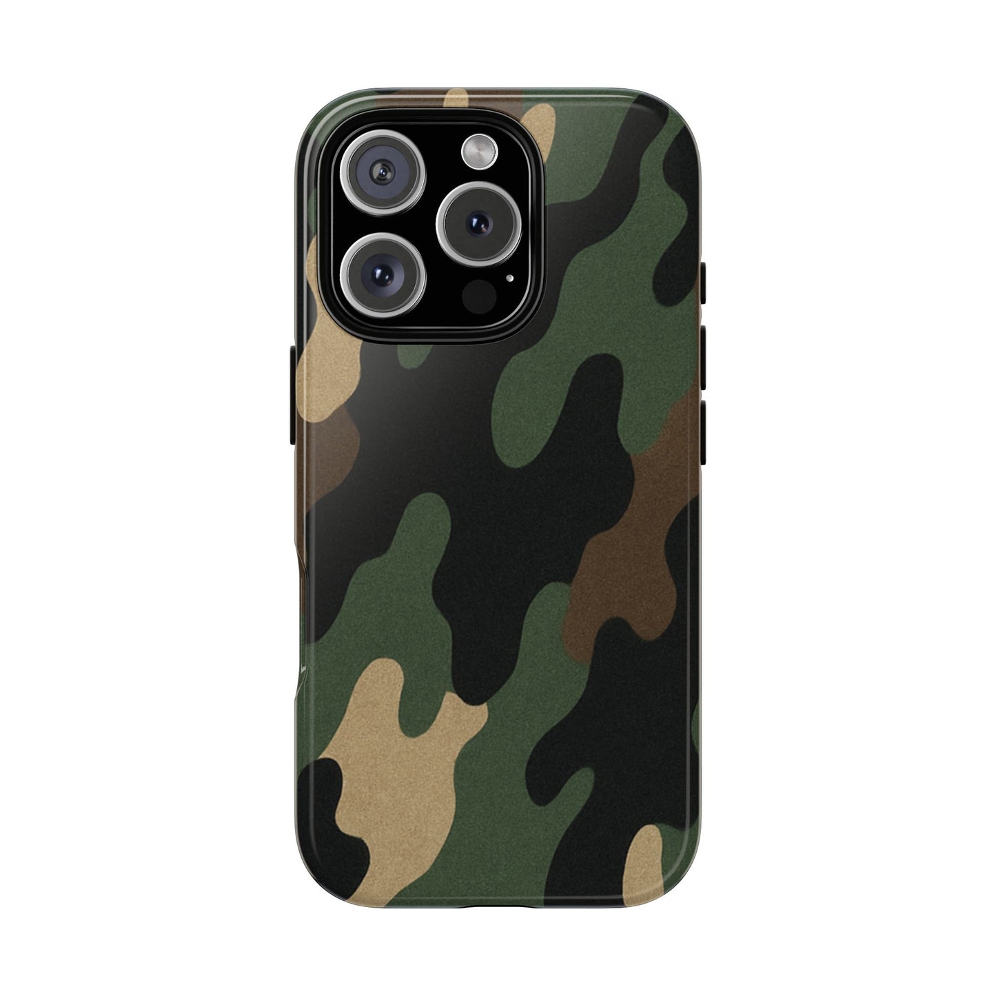 Rugged military green camo Printify Tough Phone Case, protective cover with durable design for smartphones.