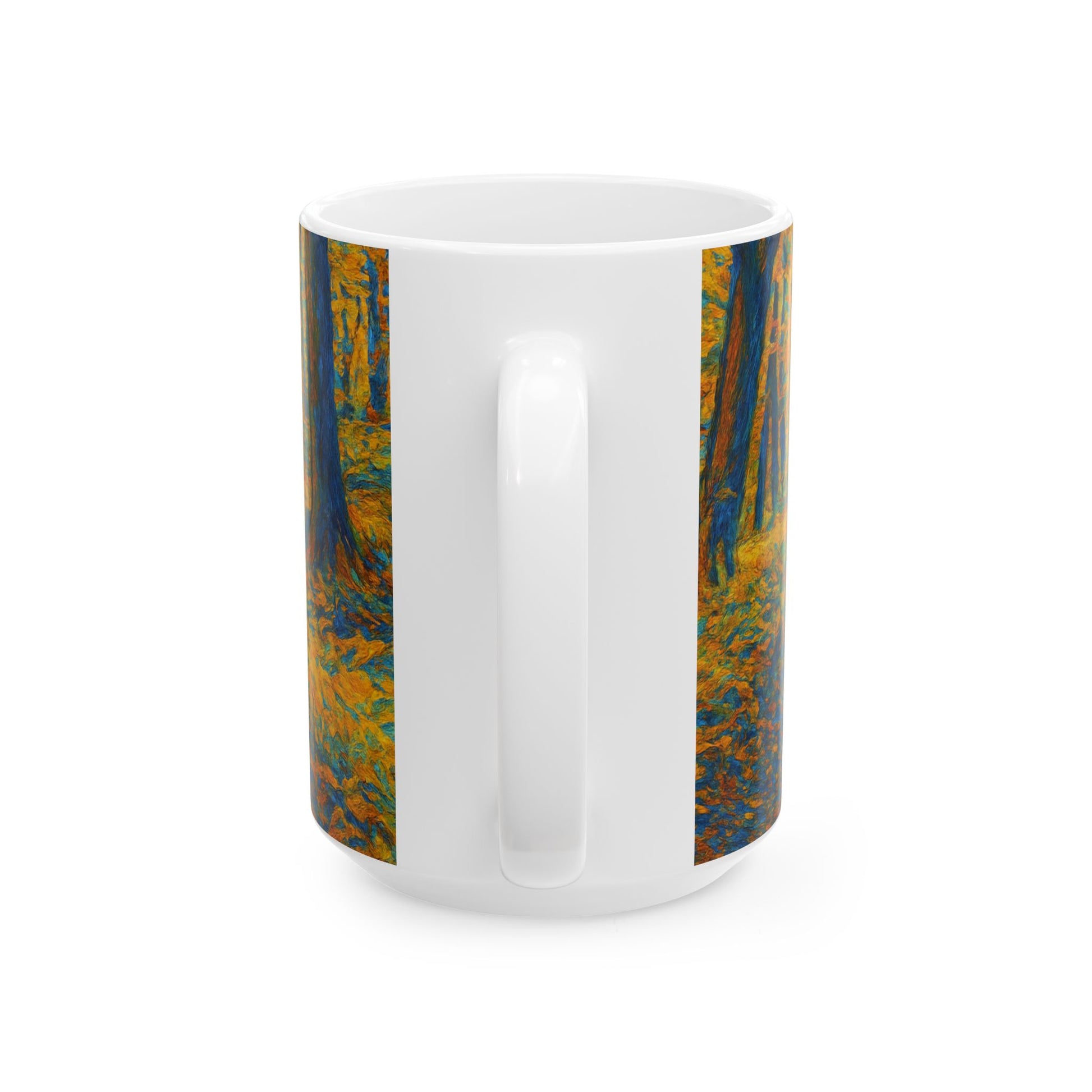 Ceramic Mug - Autumn Forest, Cozy Drinks, Hot Beverages, Nature Lovers Gift, Fall Decor - TRV