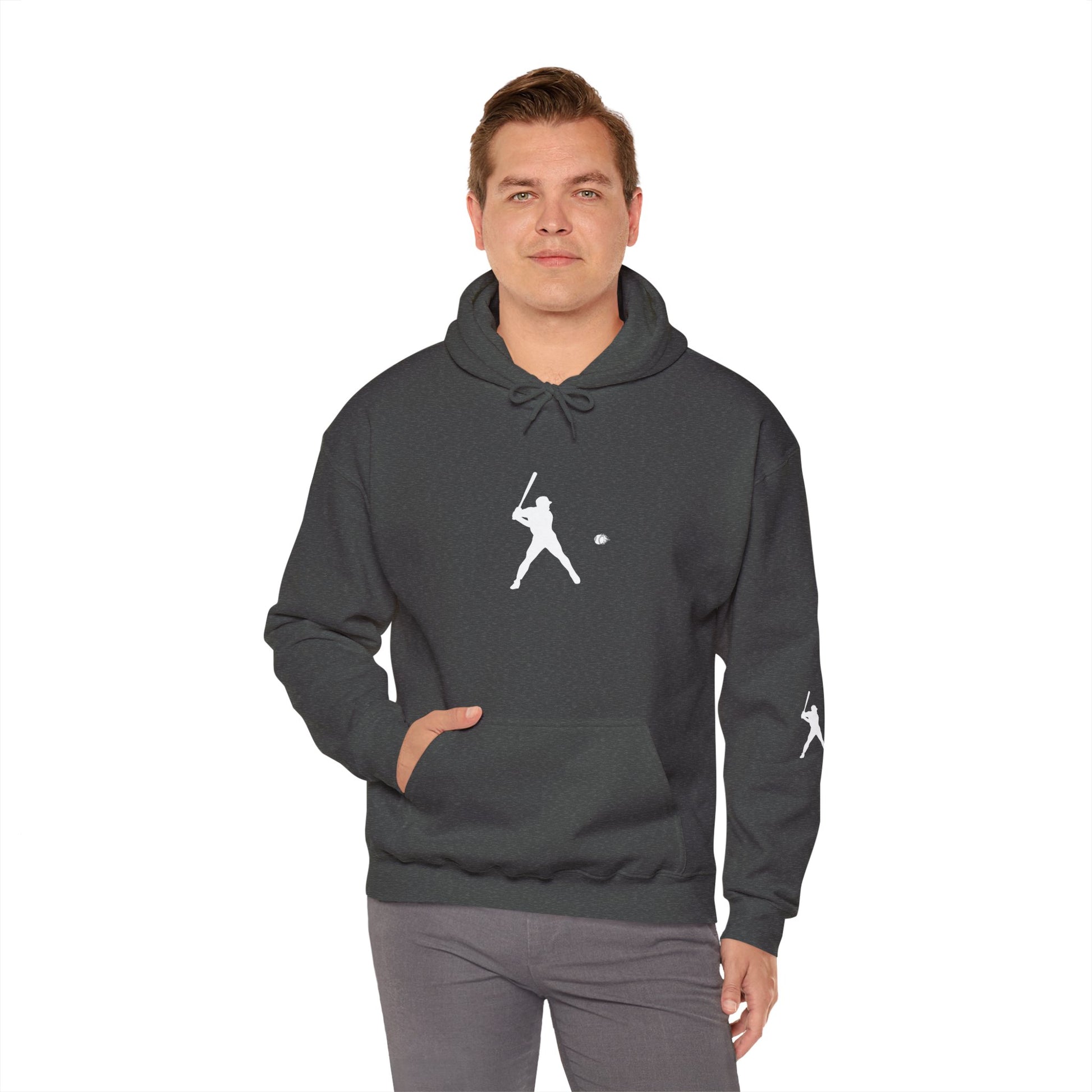 Sporty Unisex Baseball Hooded Sweatshirt, Casual Hoodie for Athletes, Perfect for Gifts, Comfy Streetwear, Ideal for Sports Events, Personal Use - TRV