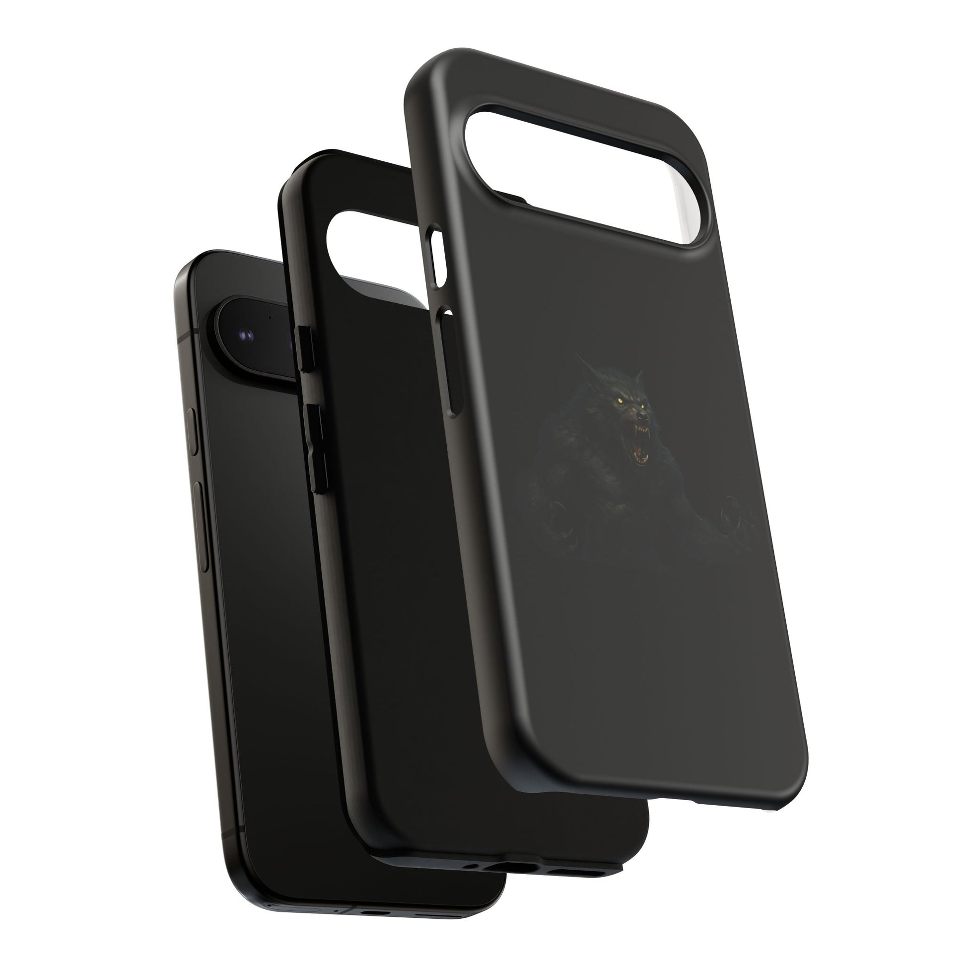 Dark monster graphic werewolf phone case by Printify, tough protective cover with fierce, detailed werewolf design for smartphones.