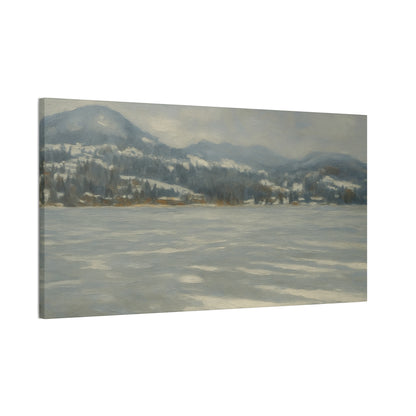 Serene Landscape Canvas Art, Tranquil Wall Decor, Perfect for Home, Office, or Gift, Ideal for Winter Holidays, Cozy Vibes, Scenic Artwork