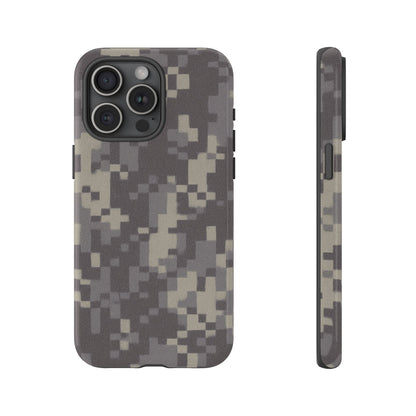 Digital camouflage tough phone case by Printify, rugged protective cover for smartphones with a durable camo design.