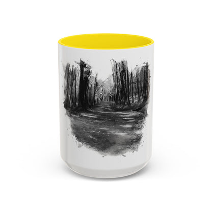 Moody Abstract Forest Coffee Mug | Unique Gift for Nature Lovers, Cozy Home Decor, Perfect for Coffee, Tea, and Hot Chocolate - TRV