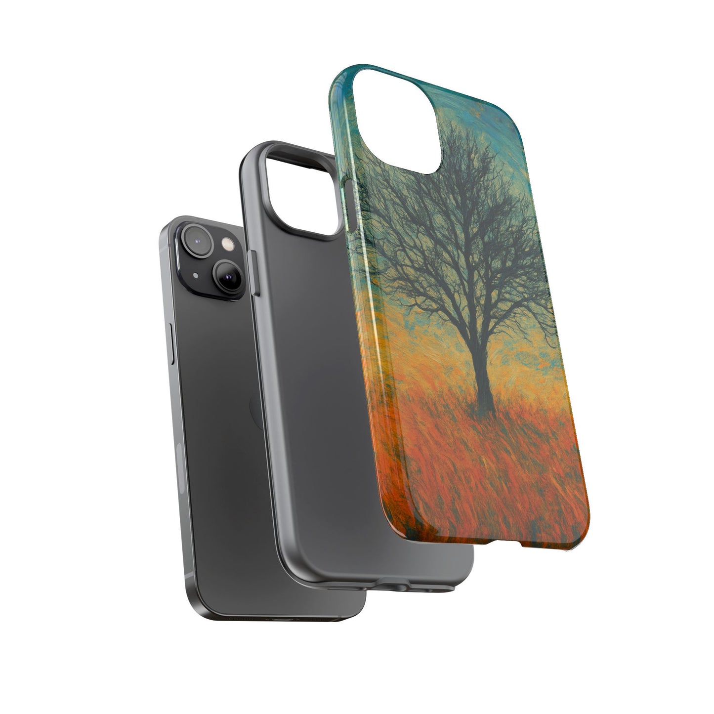 Artistic Phone Case with Tree Design, Nature Lover Gift, Unique Phone Cover, Holiday Present, Eco-friendly Tech Accessories - TRV