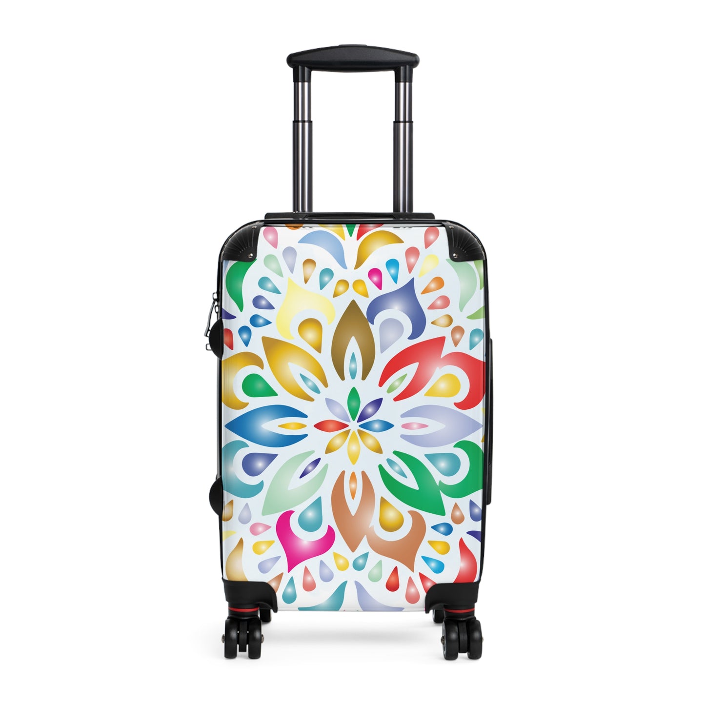 Colorful Mandala Carry-On Suitcase — Vibrant Floral Travel Luggage