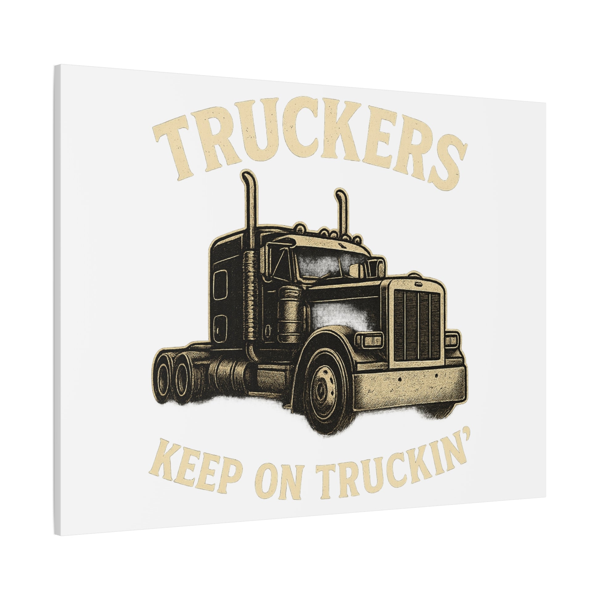 Truckers Canvas Wall Art, Keep on Truckin' Decor, Gift for Drivers, Trucking Artwork, Transportation Gift - TRV