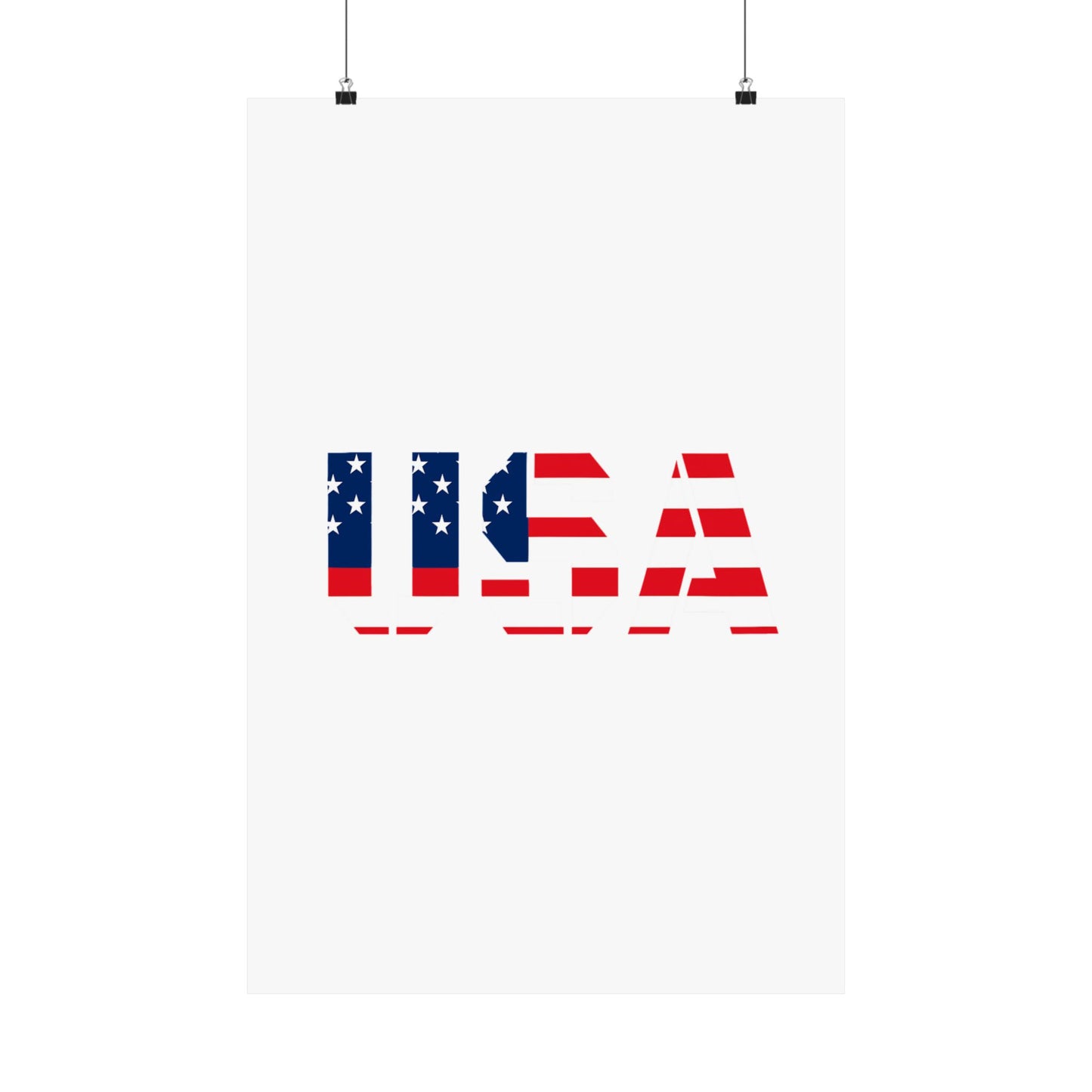 USA Patriotic Wall Art Poster, Red White Blue Home Decor, Fourth of July Decoration, American Flag Art, Independence Day Gift