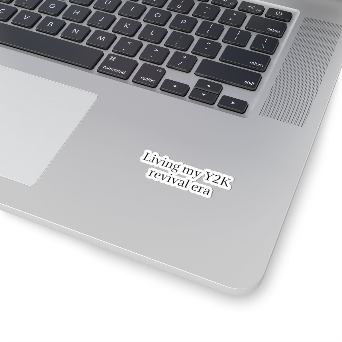 Y2K Revival Era Sticker — "Living my Y2K revival era" Kiss-Cut Sticker