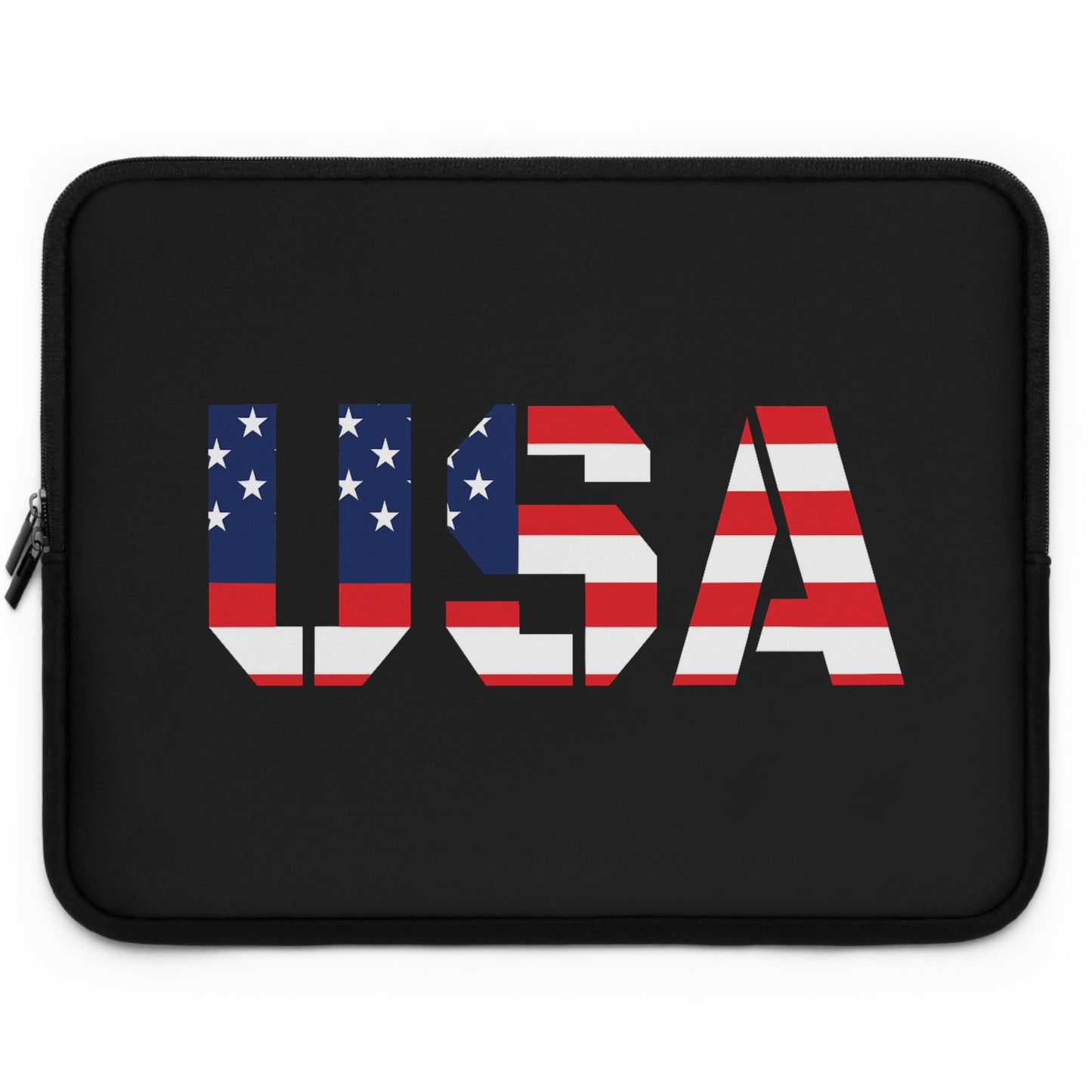 Patriotic Laptop Sleeve, Independence Day Tech Case, USA Flag Electronics Pouch, Work or School Accessory, Holiday Gift, 4th of July Cover - TRV