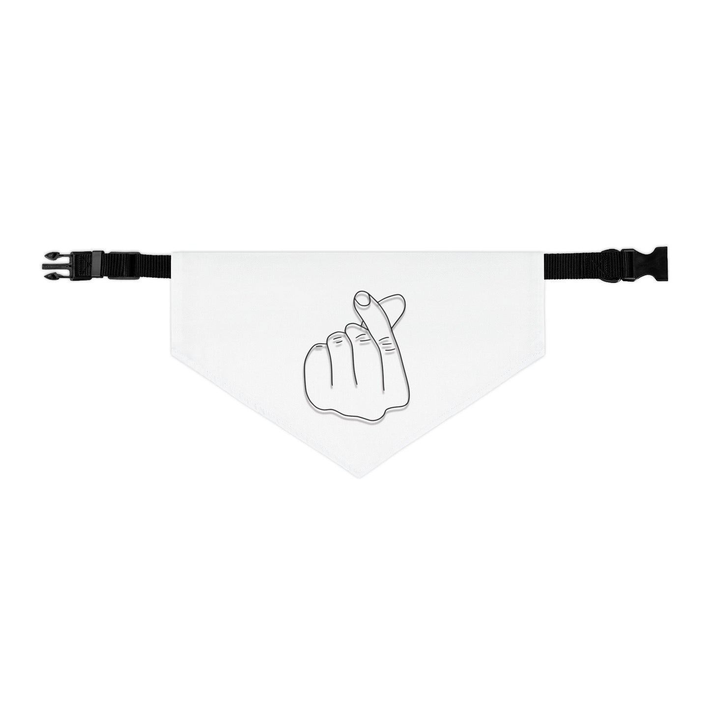 Charming Pet Bandana Collar with Love Gesture - Cute & Stylish Accessory for Dogs