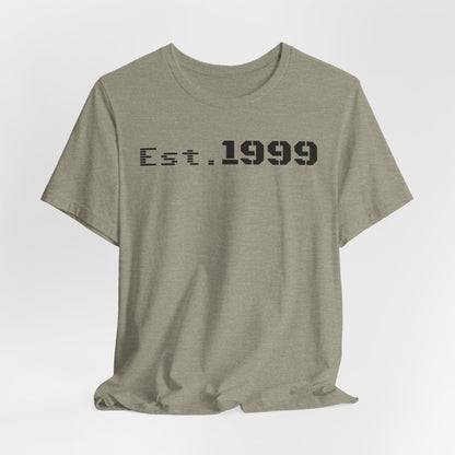 Established 1999 Unisex Tee | Vintage Birth Year Shirt, Casual Birthday Gift, Personalized Family Reunion Apparel, Retro Style [...] - TRV