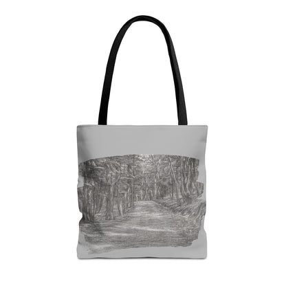 Scenic Path Tote Bag, Reversible Tote, Eco-Friendly Shopper, Outdoor Adventure Bag, Gift for Nature Lovers, Stylish Carryall - TRV