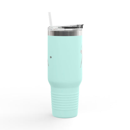 Baseball Player Silhouette 40oz Insulated Travel Mug