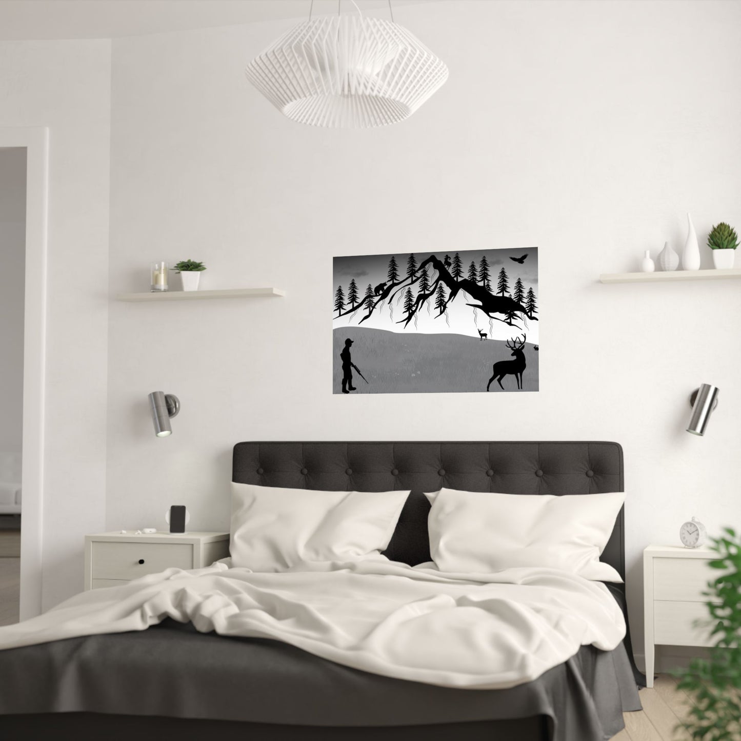 Hunting Wilderness Satin Poster