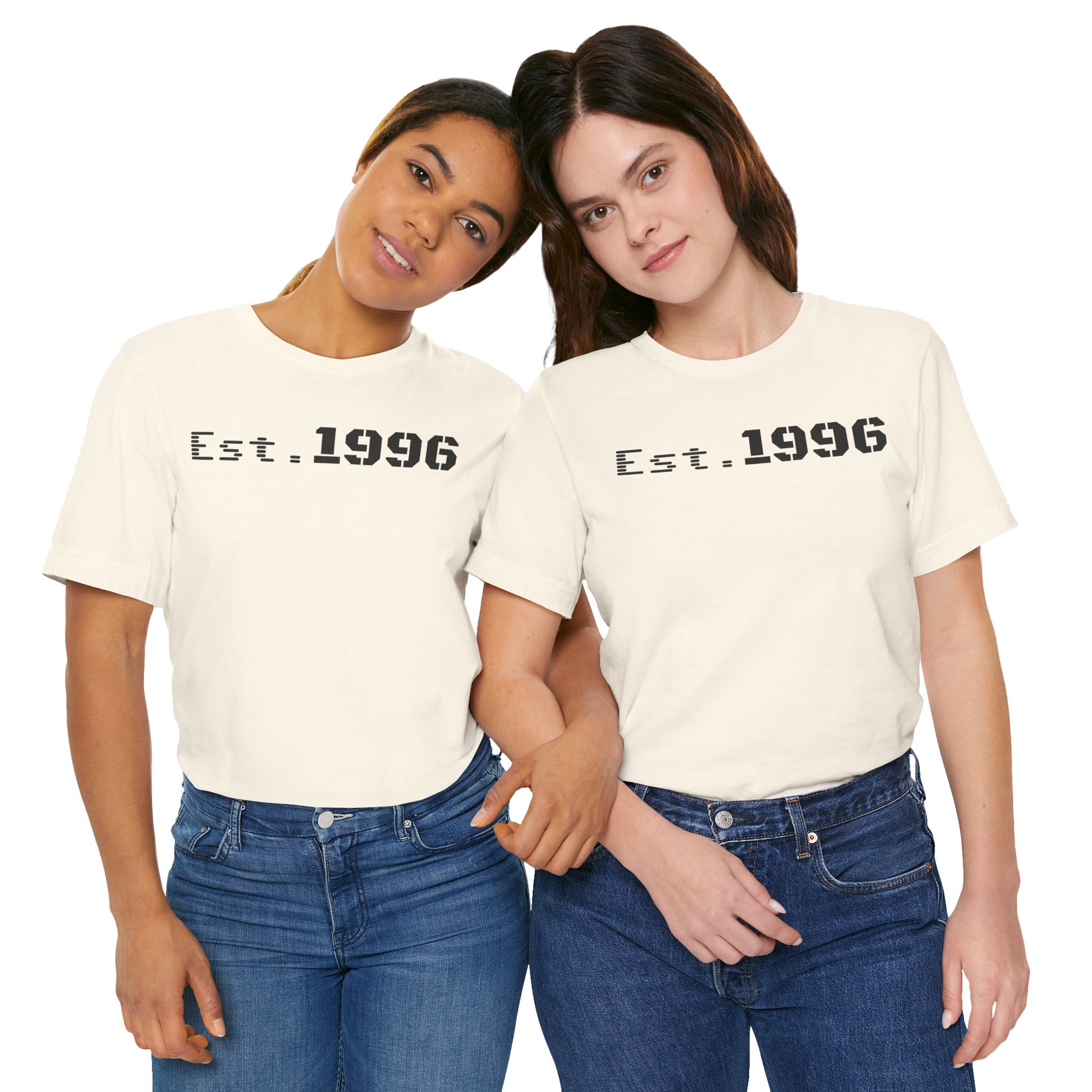 Established 1996 Unisex T-Shirt, Vintage Year Tee, Birth Year Gift, Casual Fashion, Personalized Graphic Tee - TRV