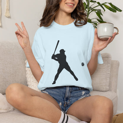 Unisex Baseball Silhouette Tee, Casual Wear, Sports Fan Apparel, Gift for Athletes, Summer Outing Outfit, Soft Cotton Shirt