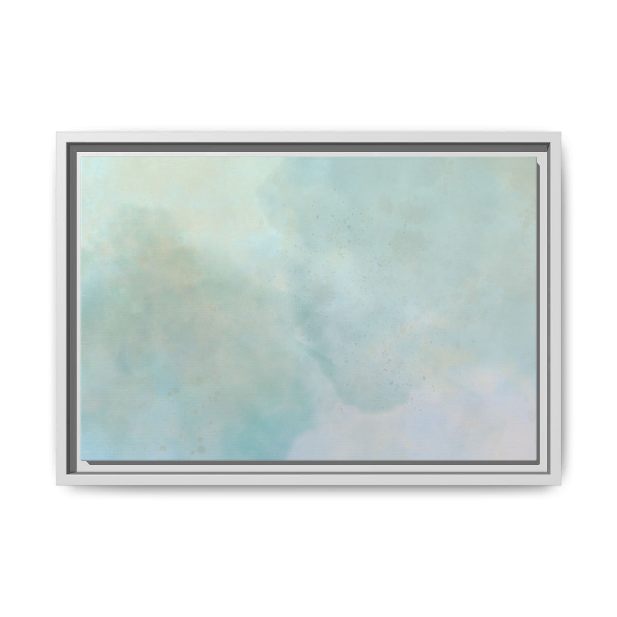 Soft abstract pastel watercolor design on matte canvas, ideal for wall art and home decor by Printify.