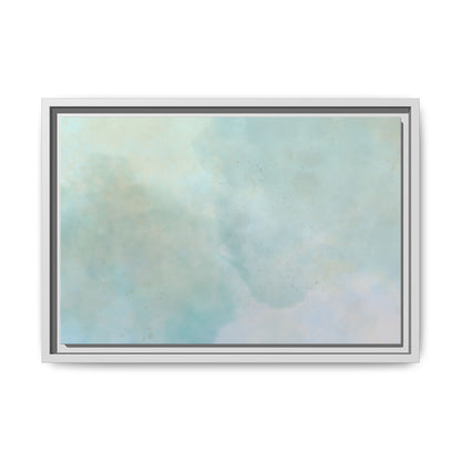 Soft abstract pastel watercolor design on matte canvas, ideal for wall art and home decor by Printify.