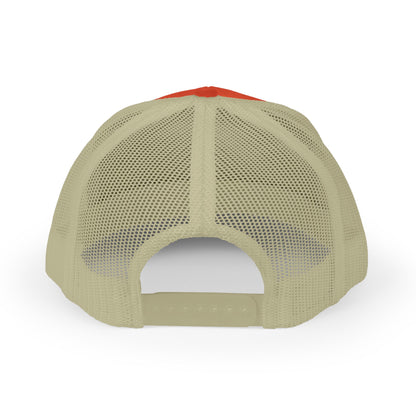 Vintage batter silhouette baseball snapback trucker cap by Printify, featuring a classic design and mesh back for breathability.