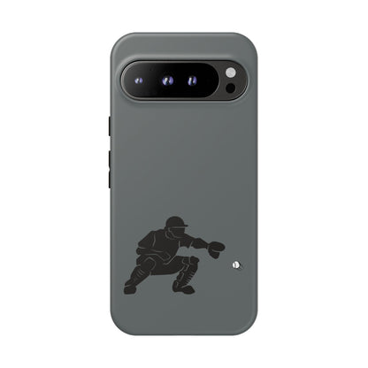 Printify baseball catcher phone case, tough protective cover with catcher design, fits smartphone for durable protection.
