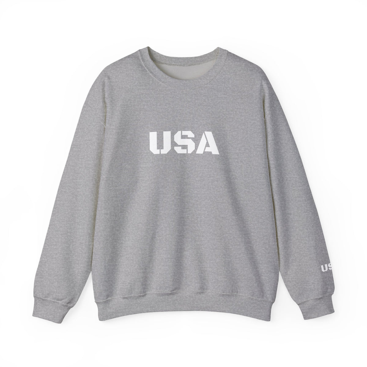 Printify USA crewneck sweatshirt featuring a patriotic design, perfect for cozy seasonal wear and patriotic gift-giving.