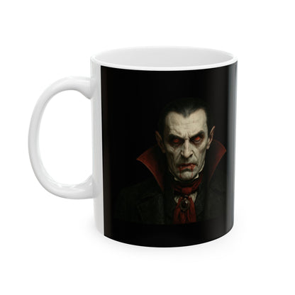 Gothic Dracula Vampire Ceramic Mug, Perfect for Halloween, Spooky Gifts, Coffee Lovers, Home Decor, 11oz & 15oz Sizes - TRV