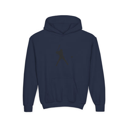 Baseball Themed Youth Hoodie, Sports Sweatshirt, Kids Gift, Youth Apparel, Baseball Fan Gear, Athletic Hoodie