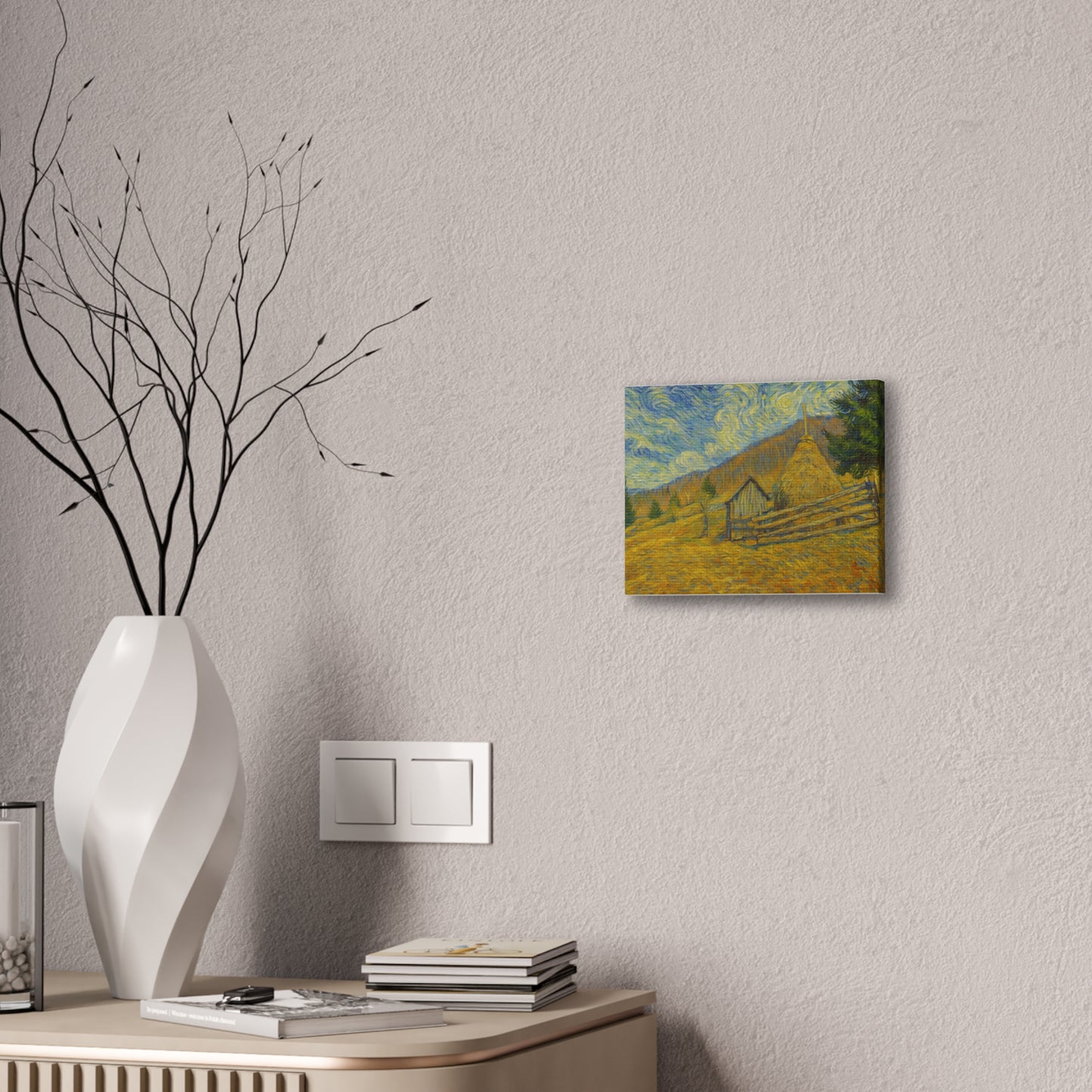 Vincent Van Gogh Inspired Canvas Print, Rustic Home Decor, Wall Art, Gift for Art Lovers, Country Landscape, Unique Art Piece - TRV