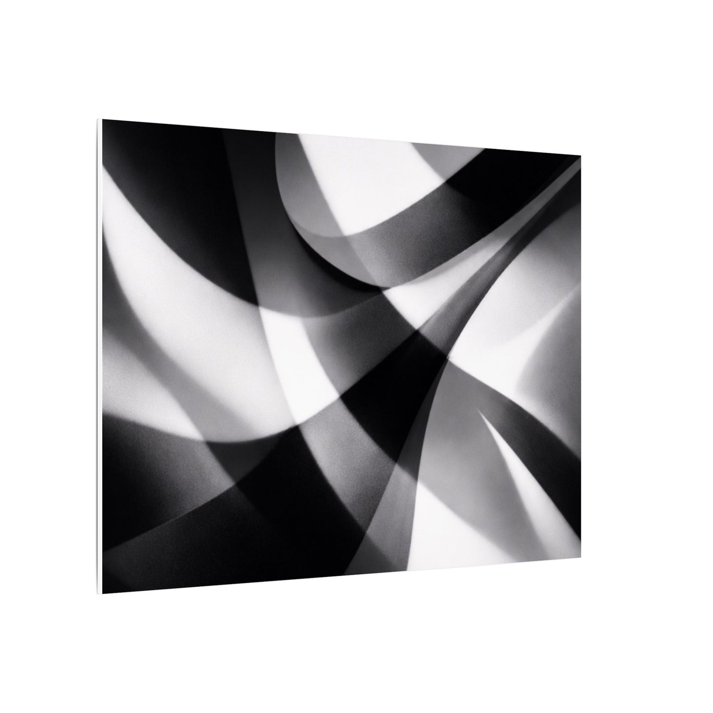 Abstract Black and White Swirl Matte Canvas