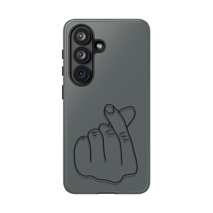 Silicone Phone Case, embossed Korean finger heart design - view 44