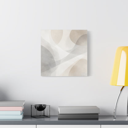 Neutral Abstract Organic Shapes Matte Canvas