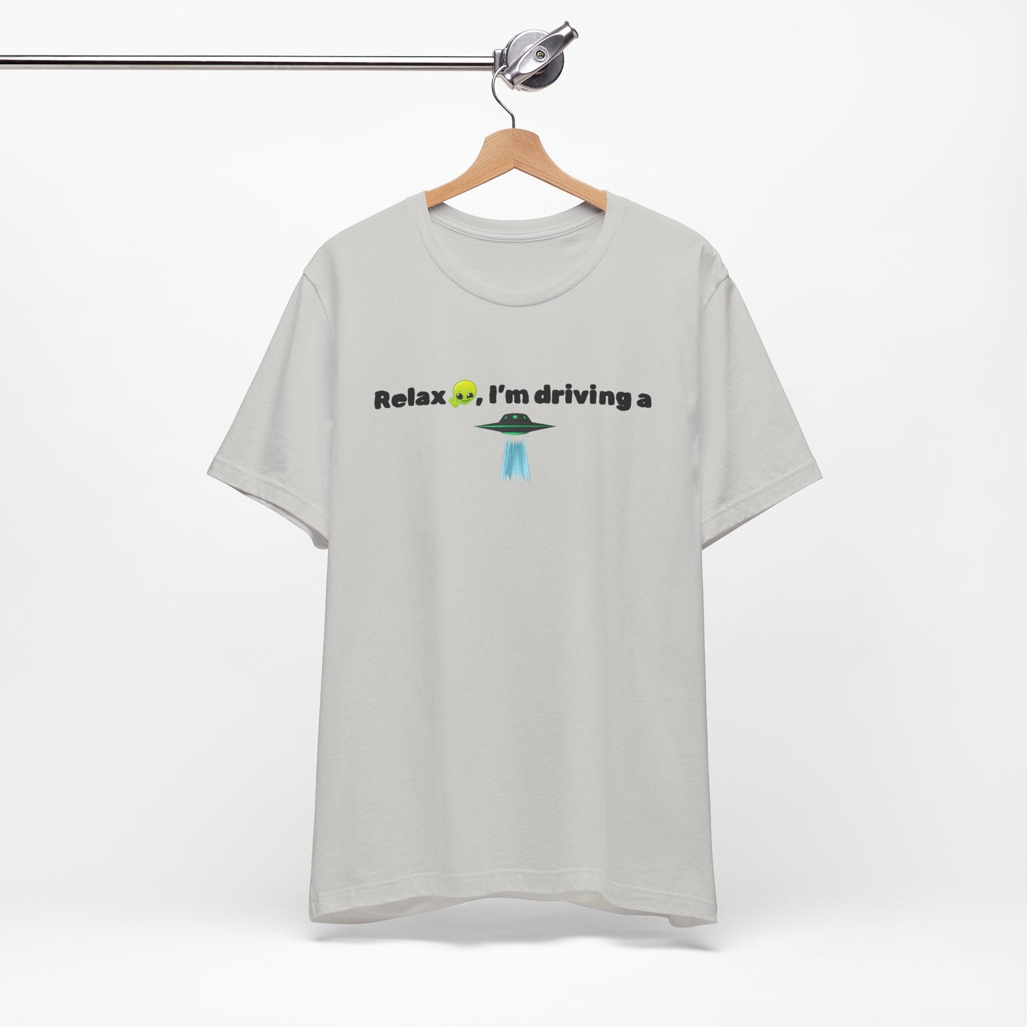 Alien Driving Unisex Tee - Fun Casual Shirt, Gifts for UFO Lovers, Quirky Humor T-Shirt, Perfect for Road Trips, Unique Birthday Present