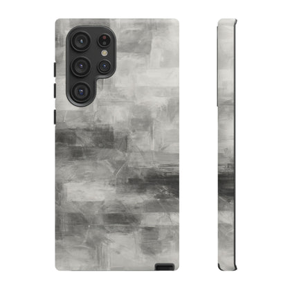 Abstract gray grid phone case for iPhone, tough protective cover with modern design from Printify.