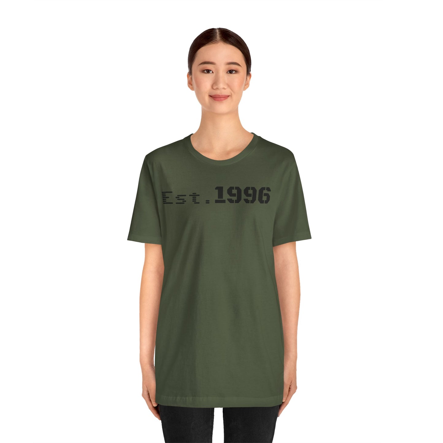 Unisex Jersey Tee - 'Est. 1996' Graphic Shirt, Birthday Gift, Casual Wear, Vintage Style, Retro Fashion, Gift for Him/Her - TRV