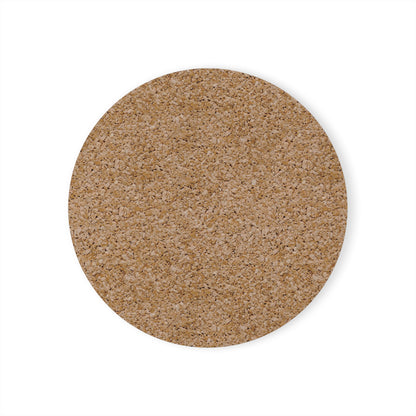 Camo Round Cork-Back Coaster — Military Green Camouflage Drink Mat