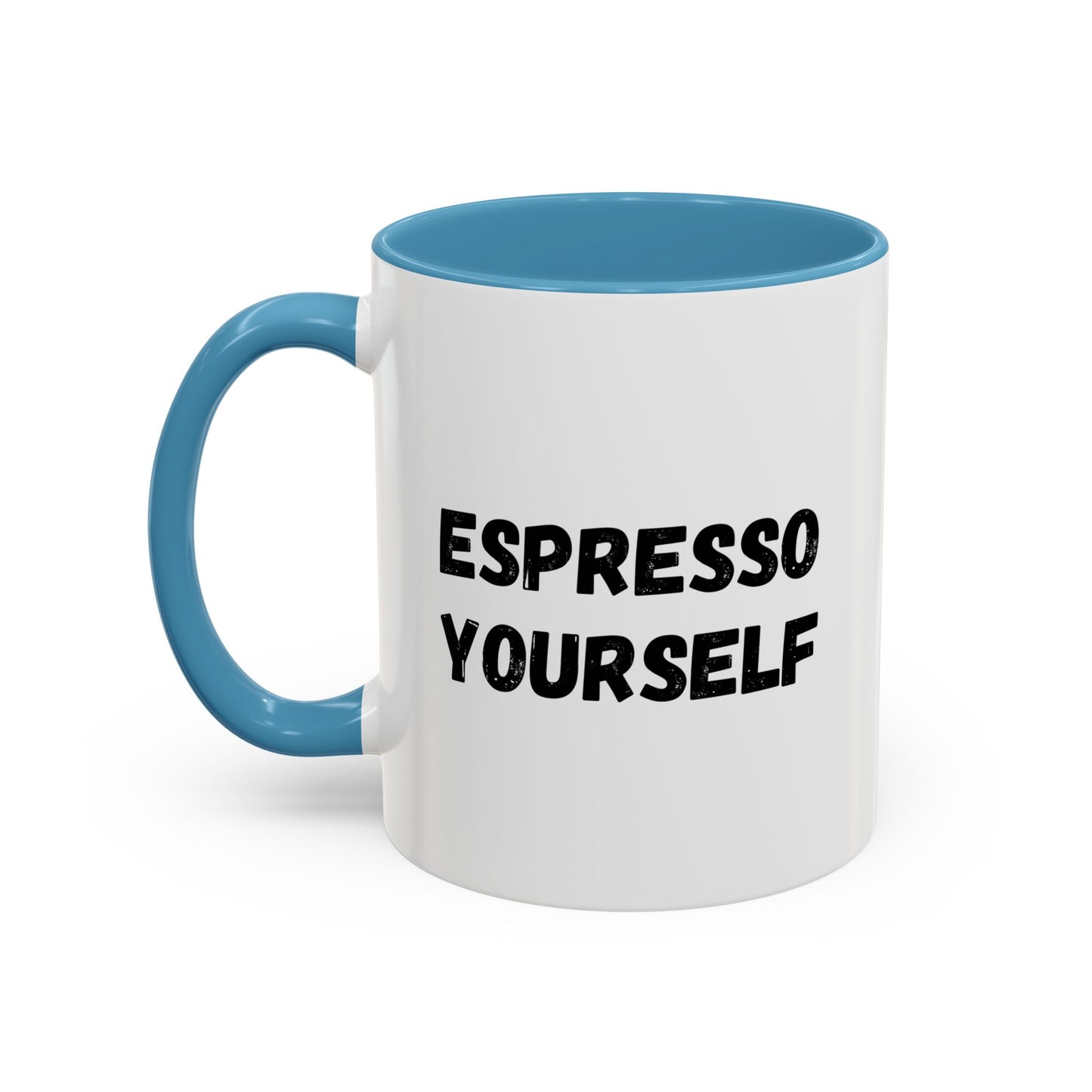 Espresso Yourself Coffee Mug - Fun Black Accented Mug for Coffee Lovers, Great Gift for Birthdays, Christmas, and Housewarming