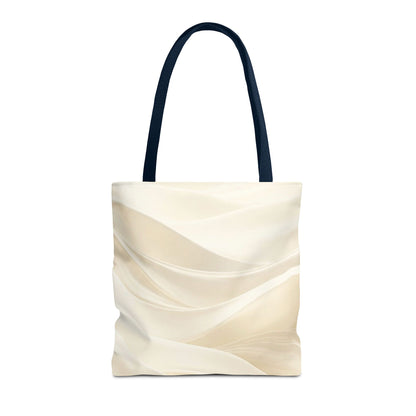 Cream Abstract Waves Tote Bag | Neutral Swirl Pattern