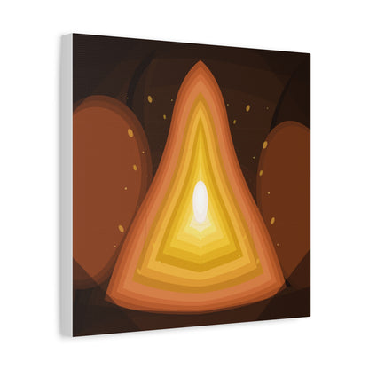 Concentric Fire Furnace Cross-Section Matte Canvas
