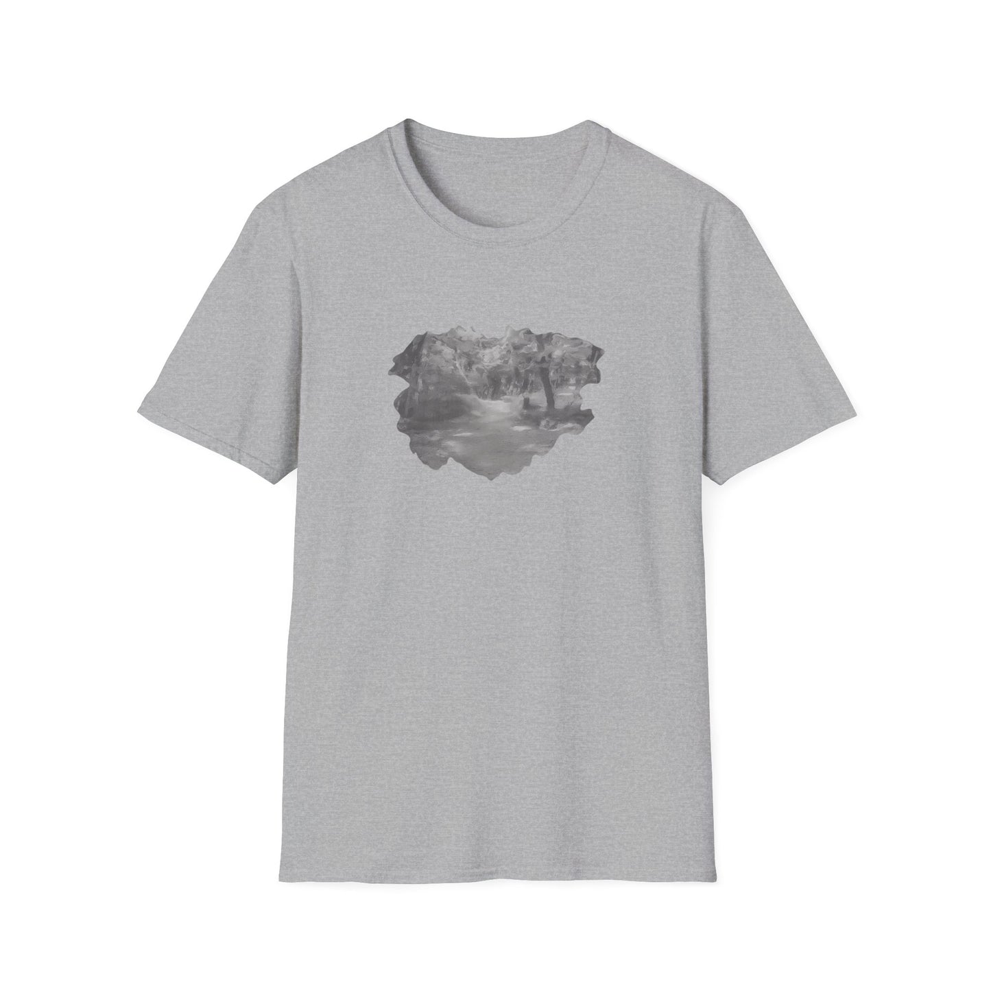 Serene Nature Landscape T-Shirt - Comfortable Unisex Tee, Outdoor Adventures, Nature Lover Gift, Casual Wear, Stylish Spring Top - TRV