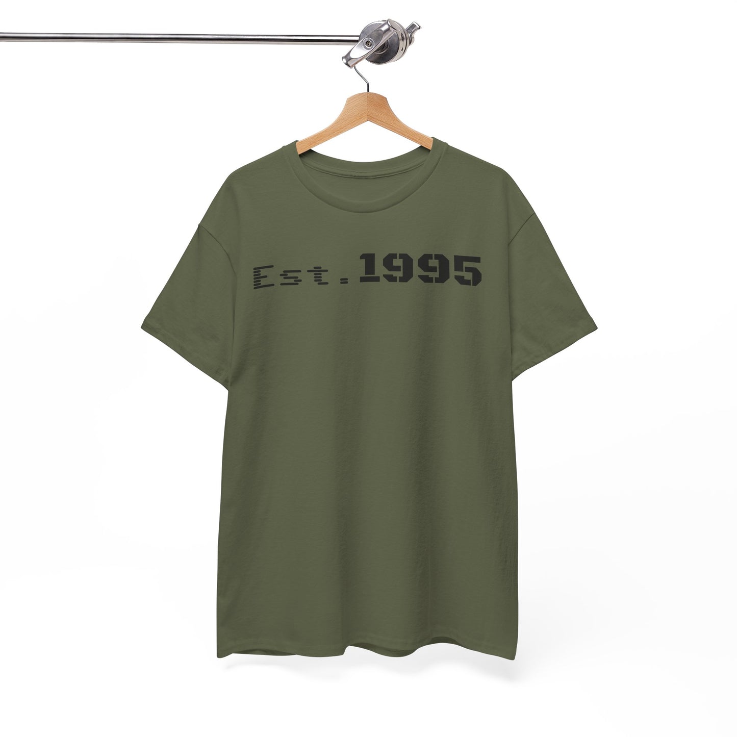 Unisex Heavy Cotton Tee - Est. 1995, Vintage Birthday Gift, Customizable Tee, Retro Unisex Shirt, Casual Everyday Wear