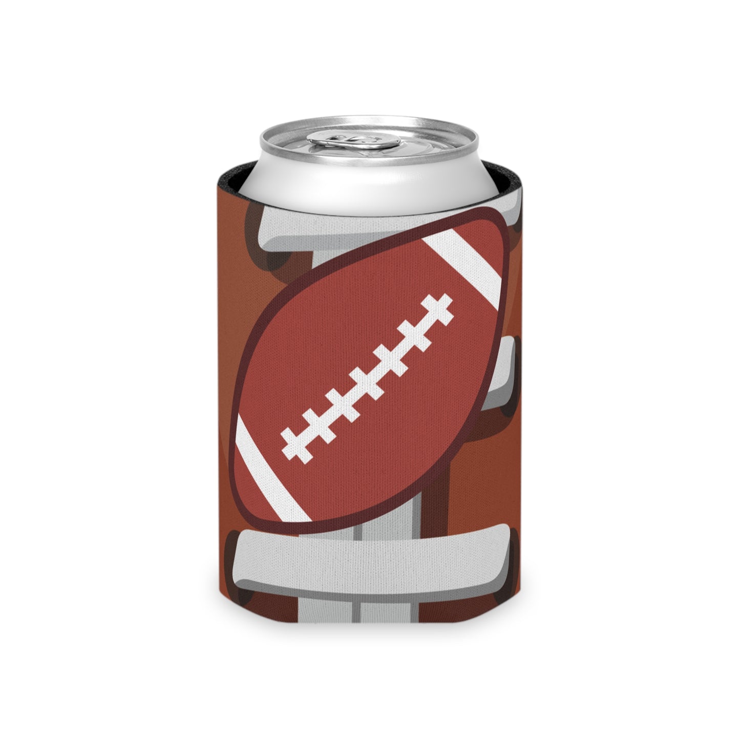 Football Can Cooler for Game Day, Beverage Insulator for Tailgating, Outdoor Parties, Sports Gifts for Fans, Reusable Drink Holder