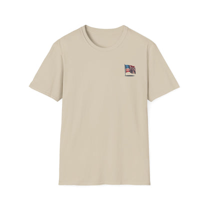 Patriotic Unisex Softstyle T-Shirt, American Flag Tee, USA Pride Shirt, Perfect for Independence Day, Casual Wear - TRV