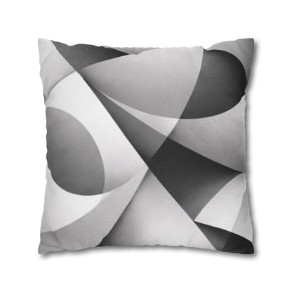 Abstract Black White Wave Pillowcase | Square Pillow